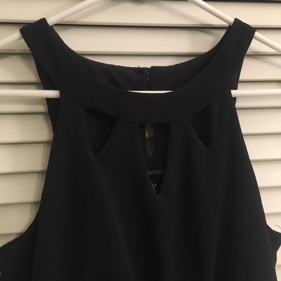 Cutout Navy Dress - Picture 3 of 6